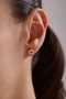 Heliophilia Silver NRZ1000003 Pendientes de Plata de Ley 925 con Baño de Oro y Circonita, Elegantes y Atemporales